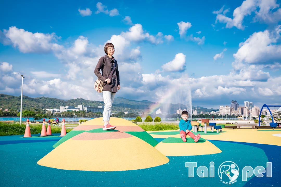 台北中山景點〡大佳河濱公園〡海洋遊戲場,5款共融式鞦韆,貝殼溜滑梯,海洋生物大地景
