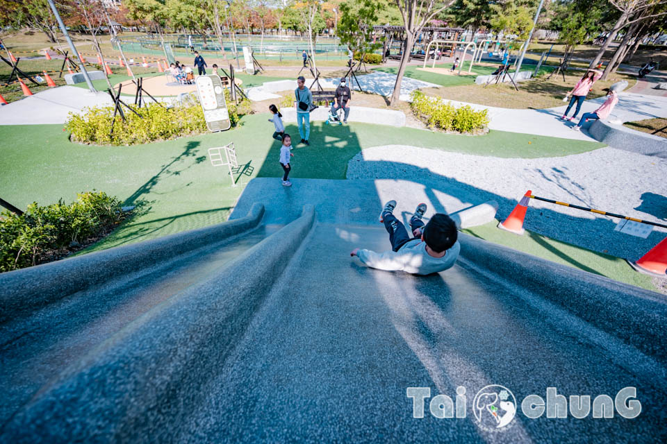 台中北屯景點〡南興公園〡超夯米奇樹拍照打卡, 大樹原野遊戲場玩耍, 唯美落羽松大道當主角, 台中親子特色公園