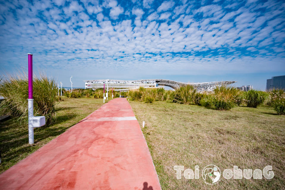 台中西屯景點〡飛行美樂地〡中央公園全新遊戲區, 飛碟造型遊戲場, 全攀爬設計多感官學習, 蜘蛛人特訓場, 32M雙軌滑索