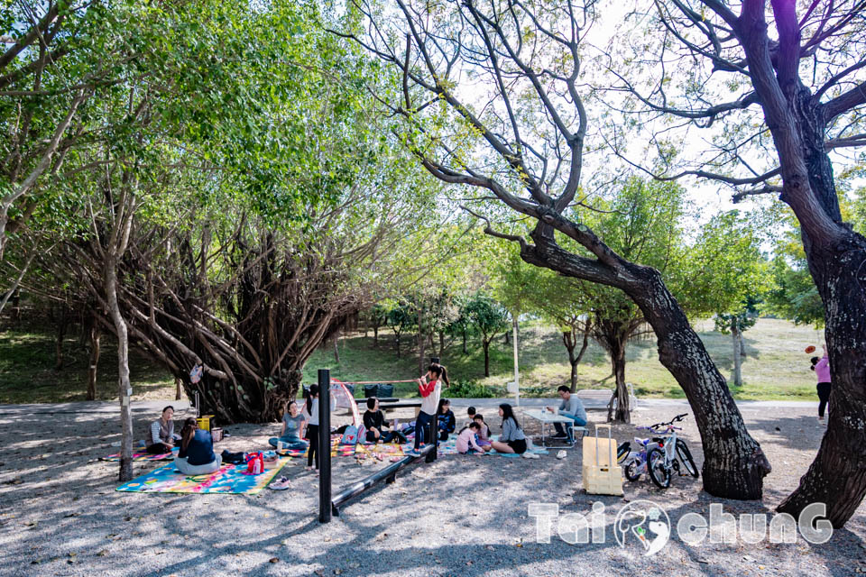 台中西屯景點〡飛行美樂地〡中央公園全新遊戲區, 飛碟造型遊戲場, 全攀爬設計多感官學習, 蜘蛛人特訓場, 32M雙軌滑索