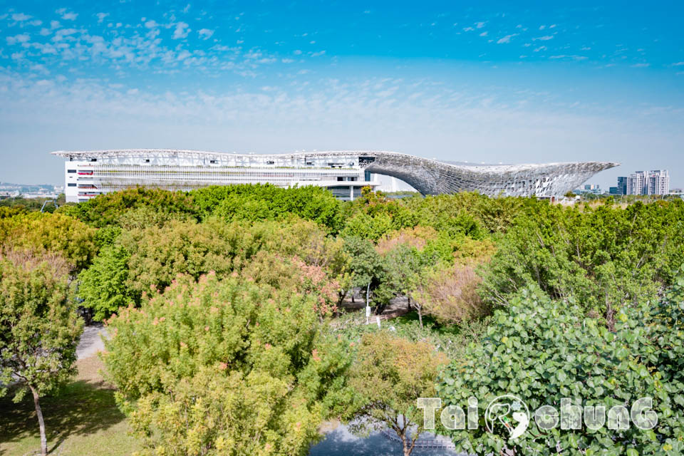 台中西屯景點〡飛行美樂地〡中央公園全新遊戲區, 飛碟造型遊戲場, 全攀爬設計多感官學習, 蜘蛛人特訓場, 32M雙軌滑索