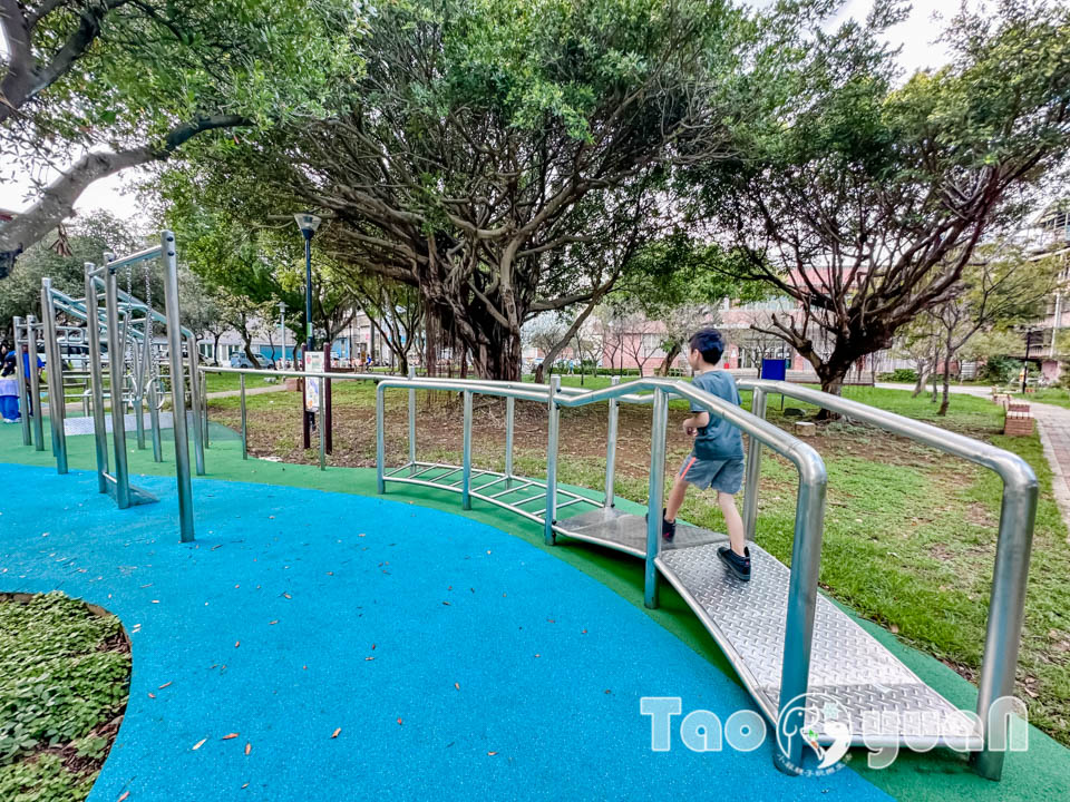 桃園平鎮景點〡廣仁公園〡貓狗大戰遊戲場, 小動物花園嬉戲, 貓咪沙池玩沙樂, 特色親子公園