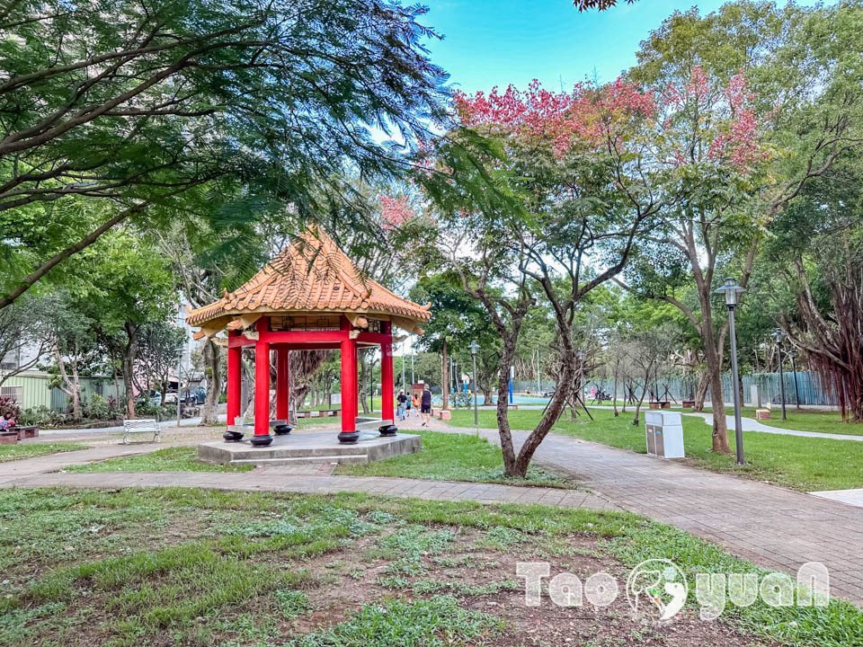 桃園平鎮景點〡廣仁公園〡貓狗大戰遊戲場, 小動物花園嬉戲, 貓咪沙池玩沙樂, 特色親子公園