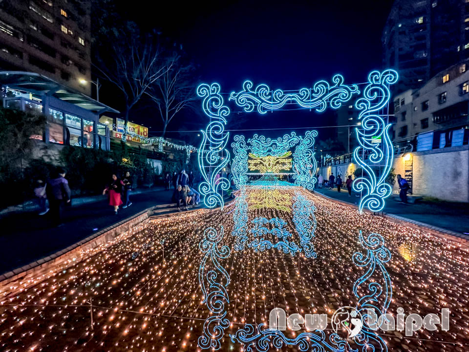 新北新莊景點〡中港大排〡2025中港大排光雕展, 光影中港神幻秘境, 光之女神的祝福與守護, 閃亮蒲公英傳遞希望, 浪漫蝴蝶瀑布驚豔全場