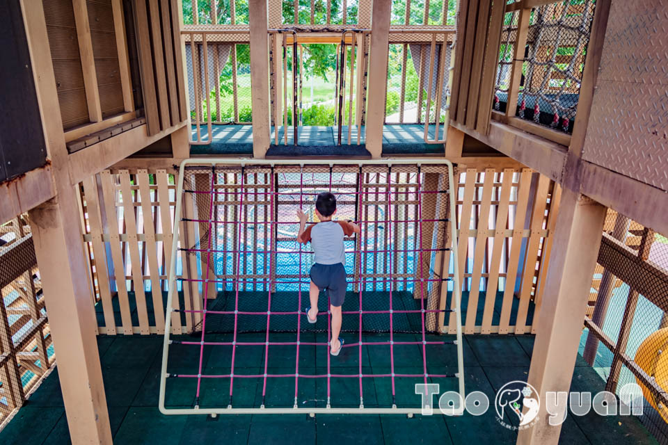 雲林虎尾景點〡虎尾632高地公園〡虎尾632親水公園, Q萌虎爺特色遊戲場, 如虎添翼叢林戲水區, 水陸雙享受親子公園