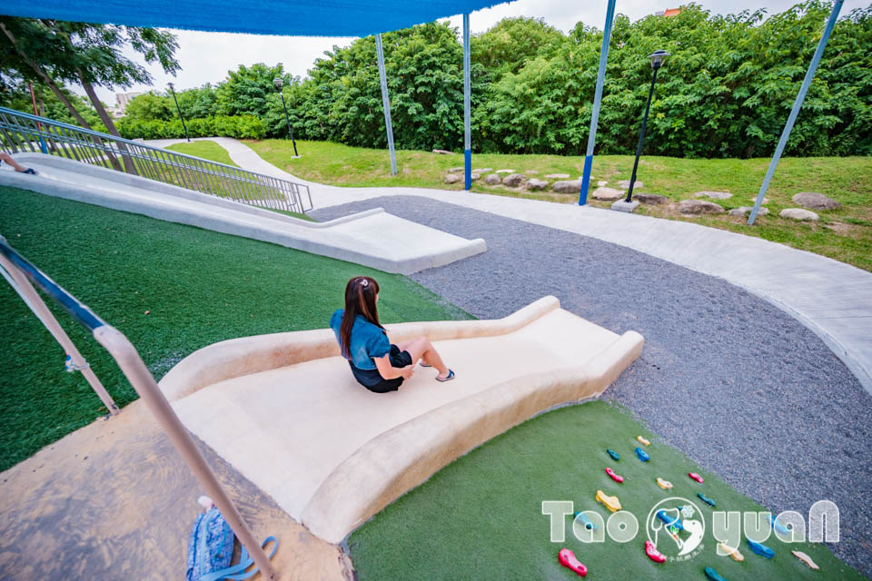 雲林虎尾景點〡虎尾632高地公園〡虎尾632親水公園, Q萌虎爺特色遊戲場, 如虎添翼叢林戲水區, 水陸雙享受親子公園