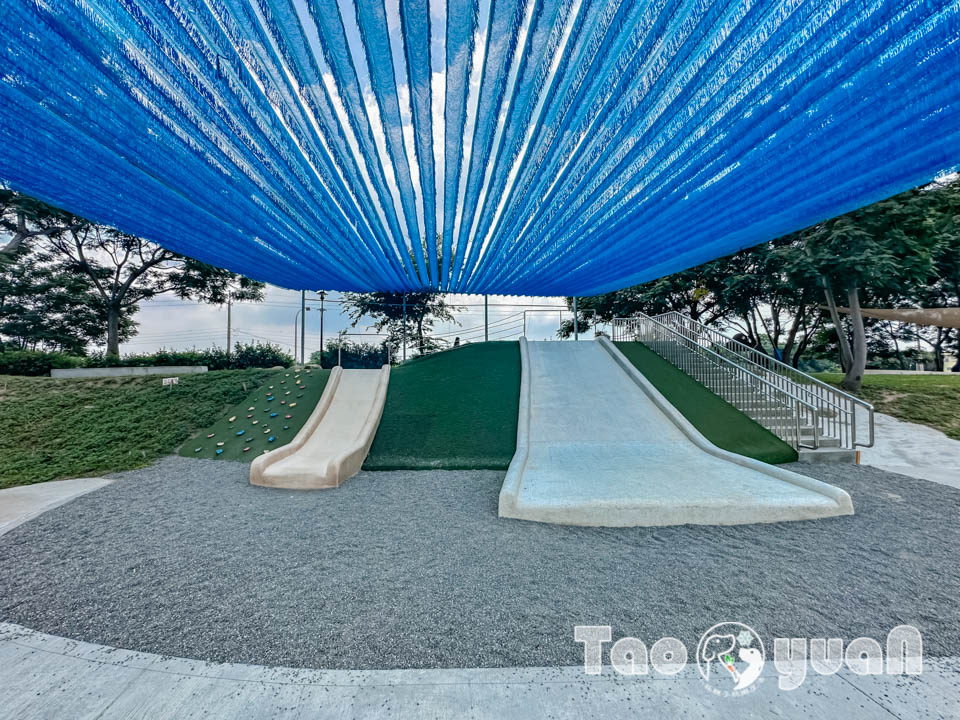 雲林虎尾景點〡虎尾632高地公園〡虎尾632親水公園, Q萌虎爺特色遊戲場, 如虎添翼叢林戲水區, 水陸雙享受親子公園