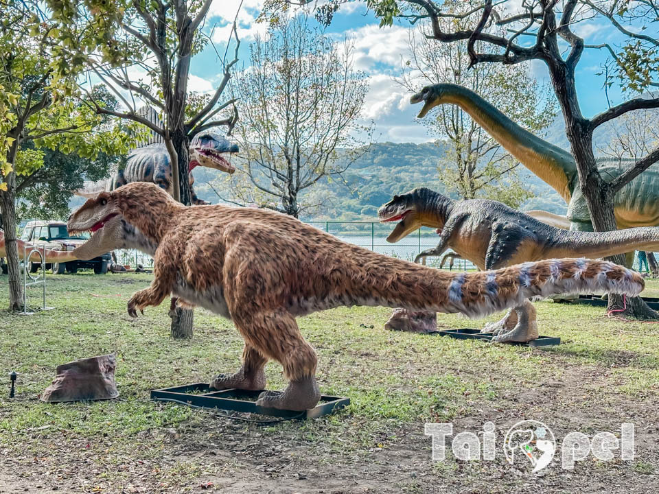 台北北投景點〡關渡恐龍樂園〡關渡探險樂園之恐龍大復活, 2026不龍錯過的冒險, 70隻恐龍擬真上線,化身訓龍師帥一波, 體驗餵恐龍的震撼教育, 4項恐龍互動體驗