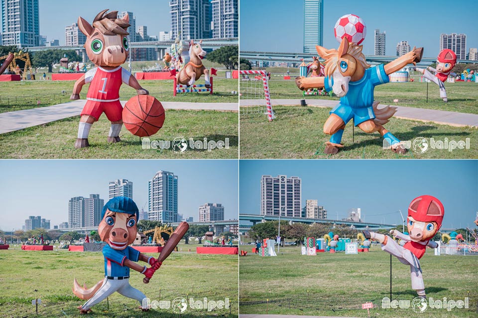 WP直排頁面2 新北三重景點〡2026新北燈會〡勁馬奔騰 新北Hi Light, 16大主題燈區馬力全開, 萬馬奔騰馬上開運, 線條小狗可愛爆擊, 12項互動體驗親子同樂, 近170攤美食市集異國市集