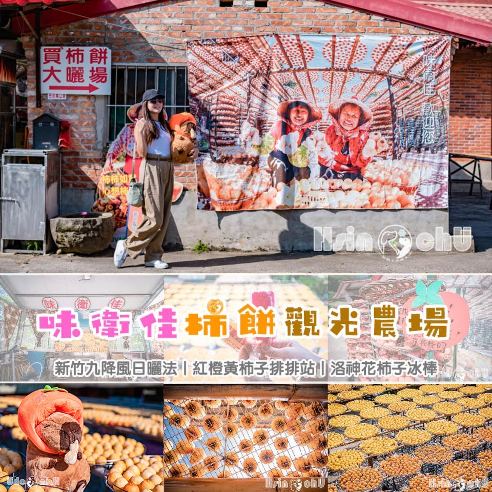 新竹新埔景點〡味衛佳柿餅觀光農場〡新竹九降風日曬法, 紅橙黃柿子排排站, 美味封存好滋味, 洛神花柿子果肉冰棒 @小菲親子玩樂生活